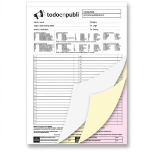 Talonario Autocopiativo A4